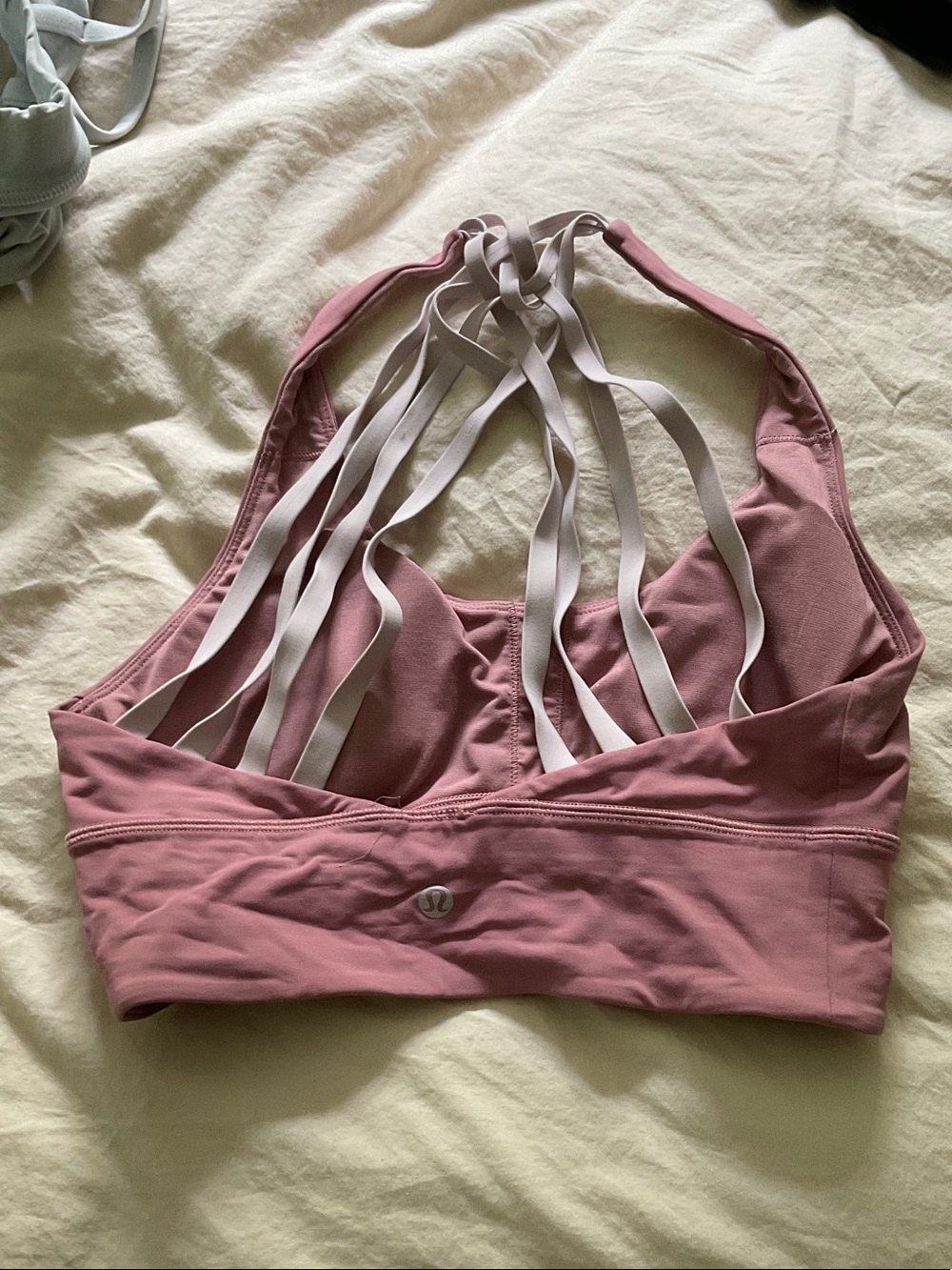lululemon athletica Mauve Pink Strappy Back Sports Bra